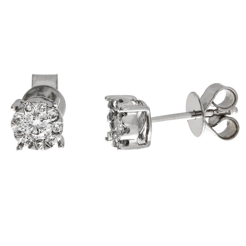 Ohrstecker    aus 750/-18 Karat Weißgold  0