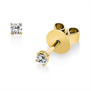Ohrstecker    aus 585/-14 Karat Gelbgold mit 2 Diamanten 0