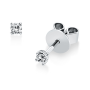 Ohrstecker    aus 585/-14 Karat Weißgold mit 2 Diamanten 0