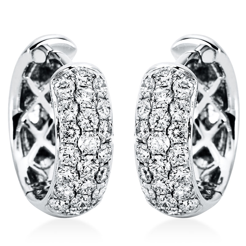 Creolen    aus 750/-18 Karat Weißgold mit 44 Diamanten 0