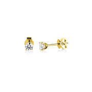 Ohrstecker    aus 750/-18 Karat Gelbgold mit 2 Diamanten 0