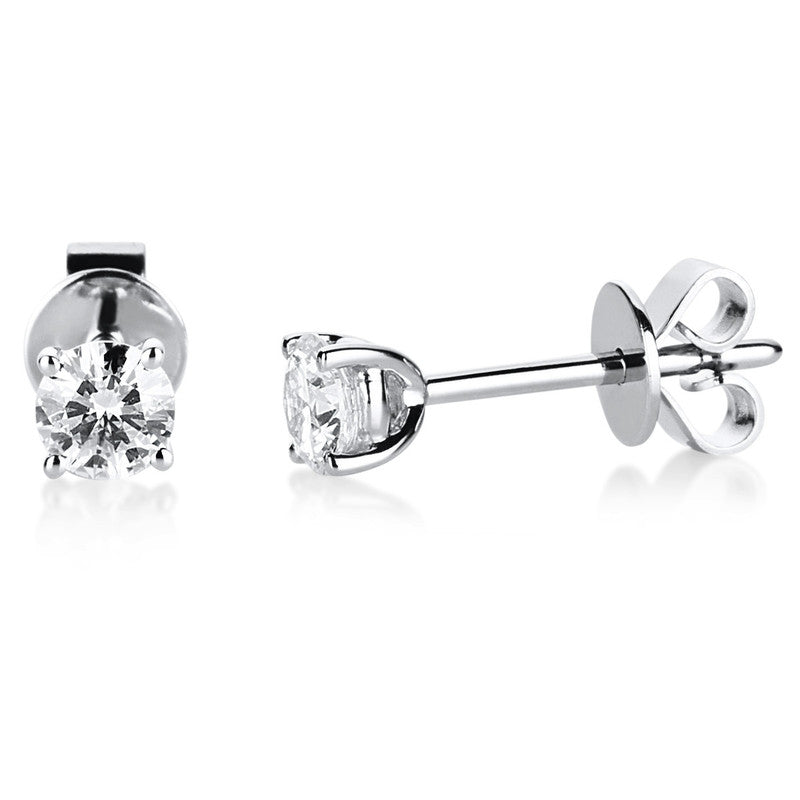 Ohrstecker    aus 750/-18 Karat Weißgold mit 2 Diamanten 0