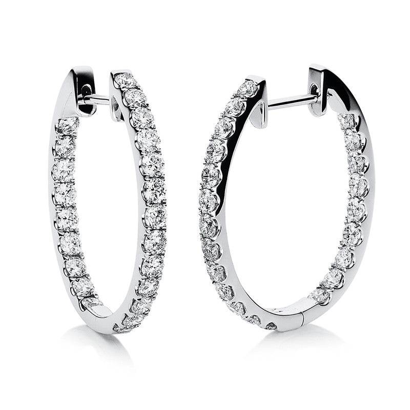 Creolen    aus 750/-18 Karat Weißgold mit 44 Diamanten 1