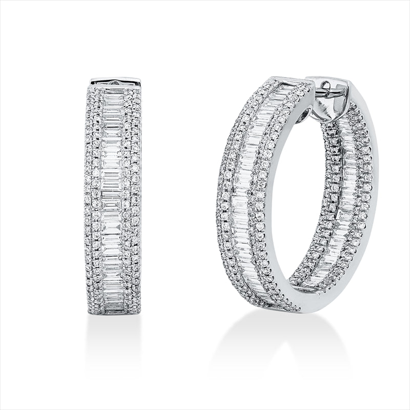 Creolen    aus 750/-18 Karat Weißgold mit 542 Diamanten 2