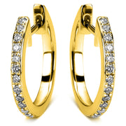 Creolen    aus 750/-18 Karat Gelbgold mit 36 Diamanten 0