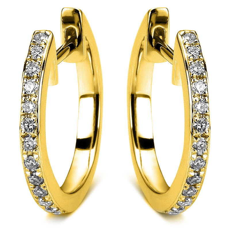 Creolen    aus 750/-18 Karat Gelbgold mit 36 Diamanten 0