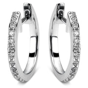 Creolen    aus 750/-18 Karat Weißgold mit 36 Diamanten 0