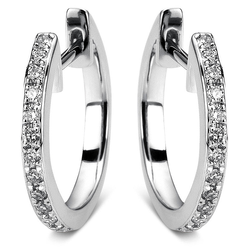 Creolen    aus 750/-18 Karat Weißgold mit 36 Diamanten 0