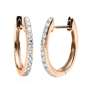 Creolen    aus 750/-18 Karat Rotgold mit 24 Diamanten 0