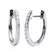 Creolen    aus 750/-18 Karat Weißgold mit 24 Diamanten 0