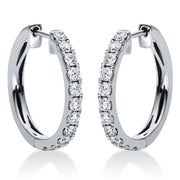 Creolen    aus 750/-18 Karat Weißgold mit 22 Diamanten 0