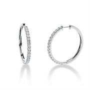 Creolen    aus 750/-18 Karat Weißgold mit 34 Diamanten 1