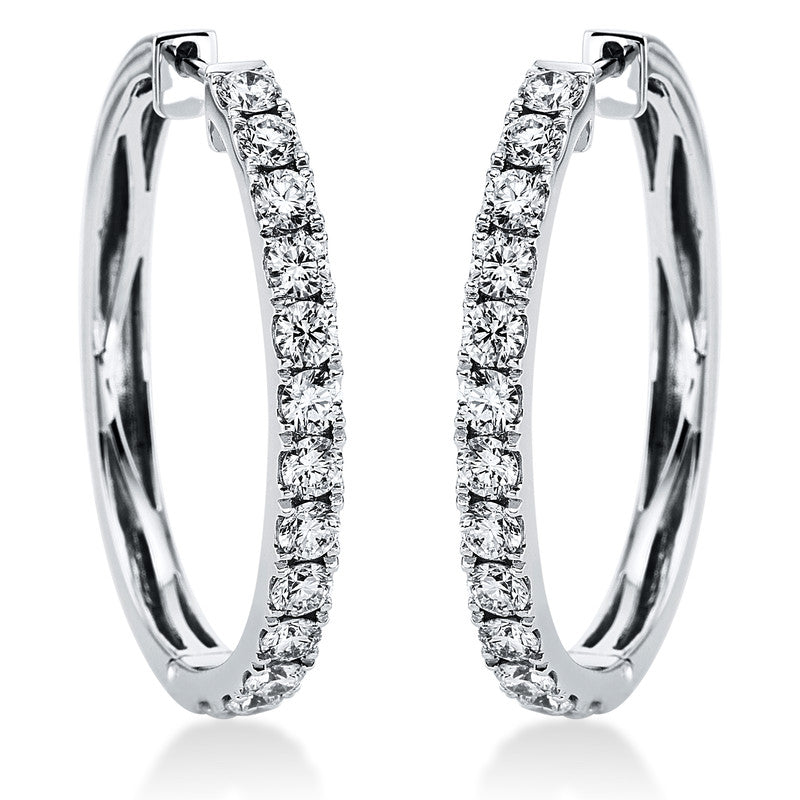 Creolen    aus 750/-18 Karat Weißgold mit 26 Diamanten 1