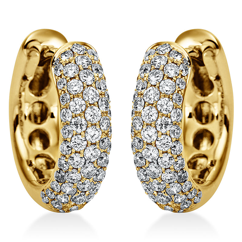 Creolen    aus 750/-18 Karat Gelbgold mit 116 Diamanten 0