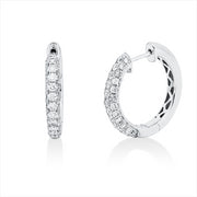 Creolen    aus 750/-18 Karat Weißgold mit 72 Diamanten 1