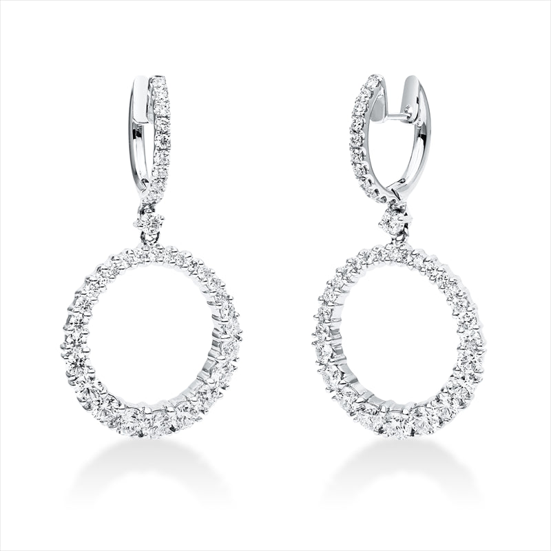 Ohrschmuck    aus 750/-18 Karat Weißgold mit 76 Diamanten 3