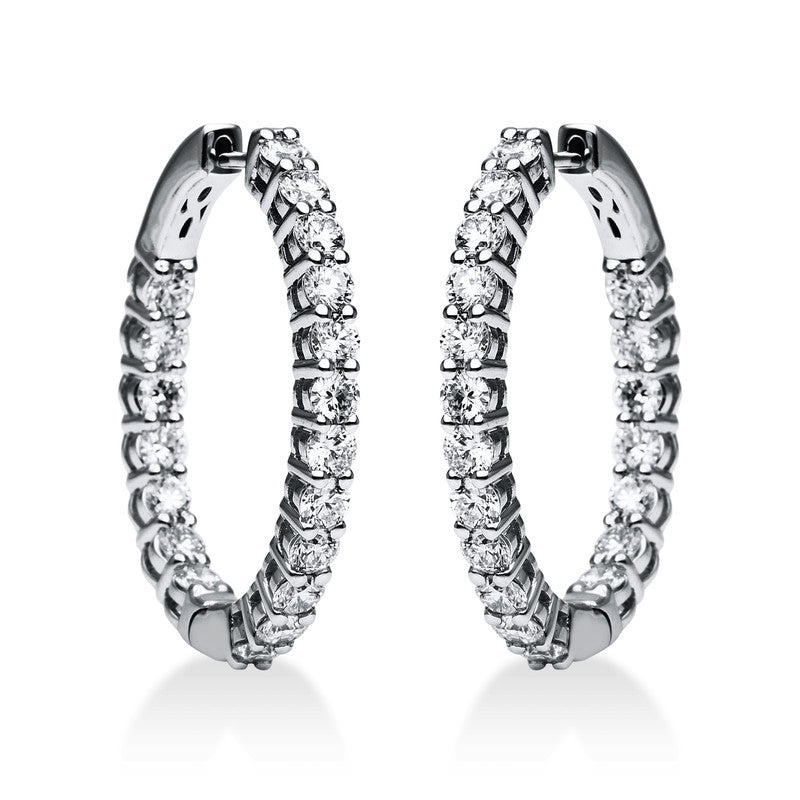 Creolen    aus 750/-18 Karat Weißgold mit 38 Diamanten 3