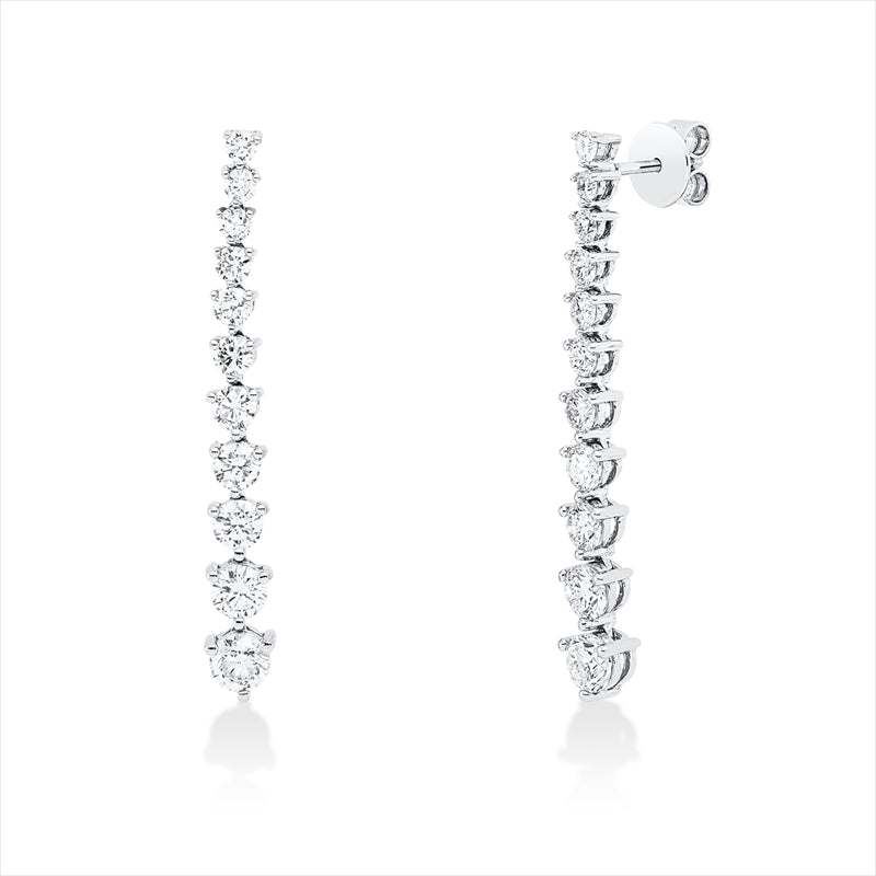 Ohrschmuck    aus 750/-18 Karat Weißgold mit 22 Diamanten 2