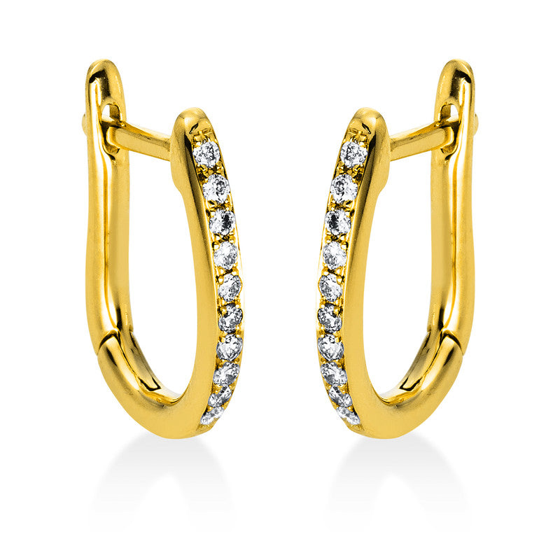 Creolen    aus 750/-18 Karat Gelbgold mit 20 Diamanten 0
