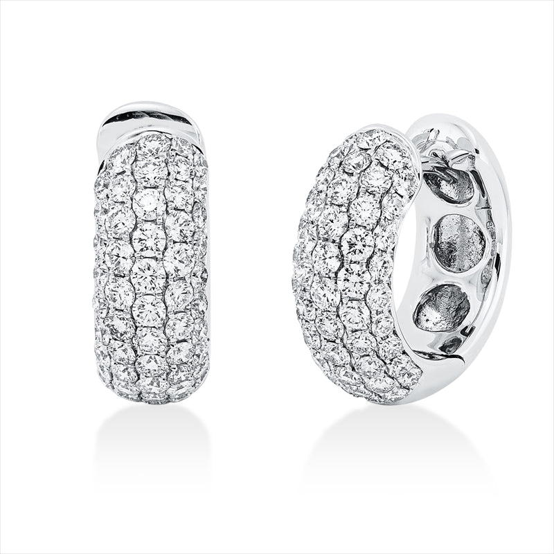 Creolen    aus 750/-18 Karat Weißgold mit 102 Diamanten 1