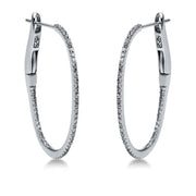 Creolen    aus 750/-18 Karat Weißgold mit 98 Diamanten 0