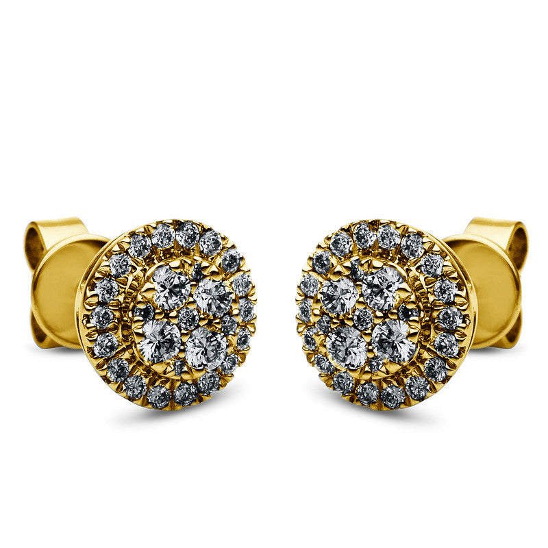 Ohrstecker    aus 585/-14 Karat Gelbgold mit 54 Diamanten 0
