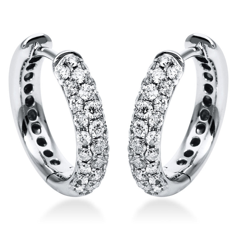 Creolen    aus 750/-18 Karat Weißgold mit 56 Diamanten 0