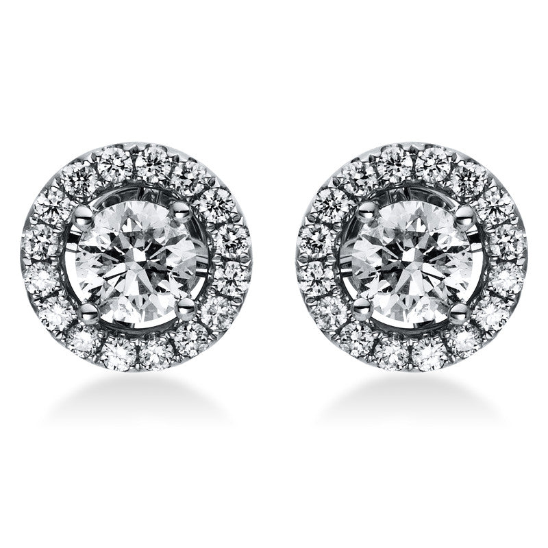 Ohrstecker    aus 750/-18 Karat Weißgold mit 34 Diamanten 1