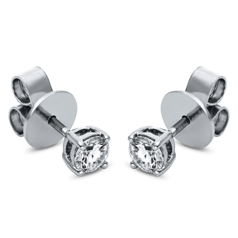 Ohrstecker    aus 750/-18 Karat Weißgold mit 2 Diamanten 0