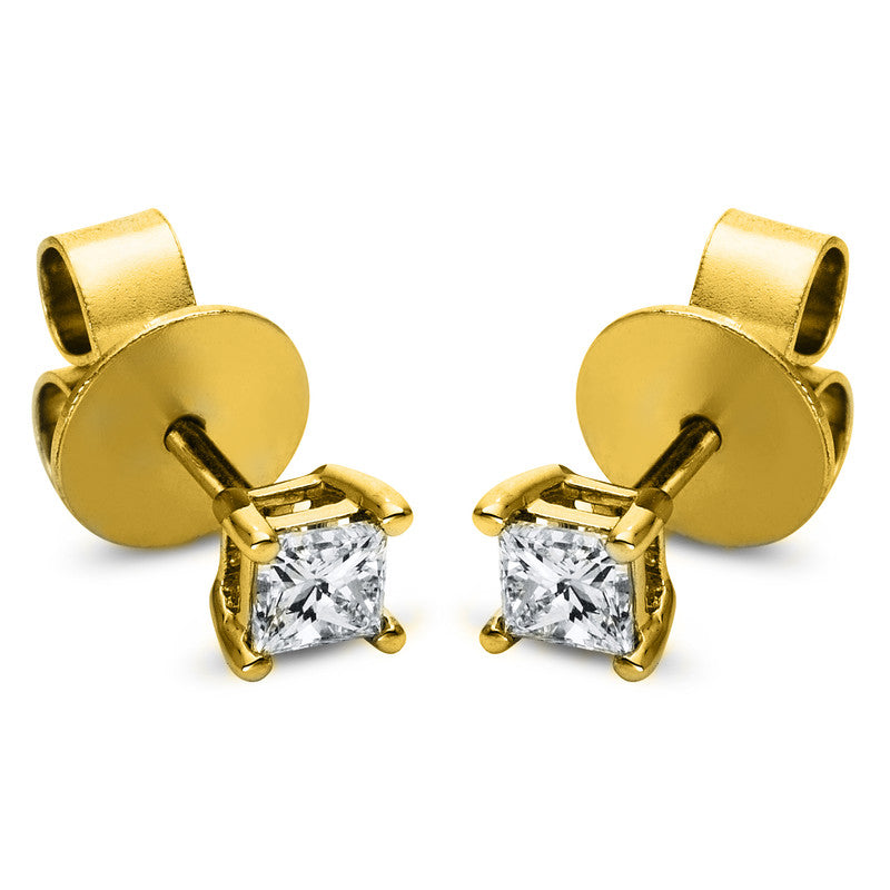 Ohrstecker    aus 750/-18 Karat Gelbgold mit 2 Diamanten 0