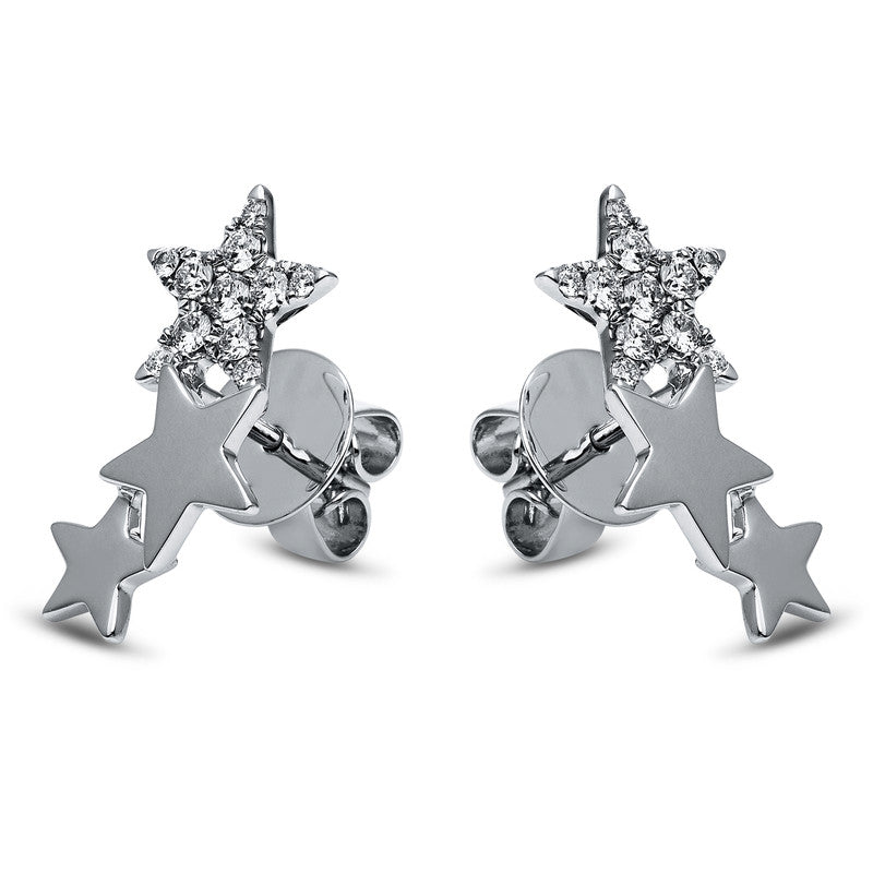 Ohrstecker    aus 750/-18 Karat Weißgold mit 22 Diamanten 0