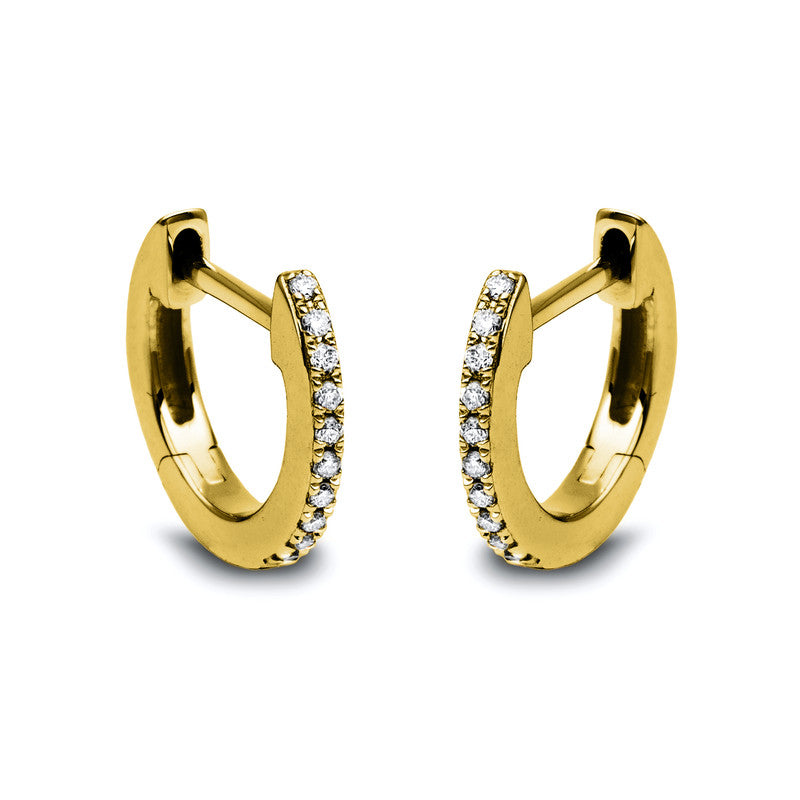 Creolen    aus 750/-18 Karat Gelbgold mit 20 Diamanten 0