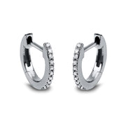 Creolen    aus 750/-18 Karat Weißgold mit 20 Diamanten 0