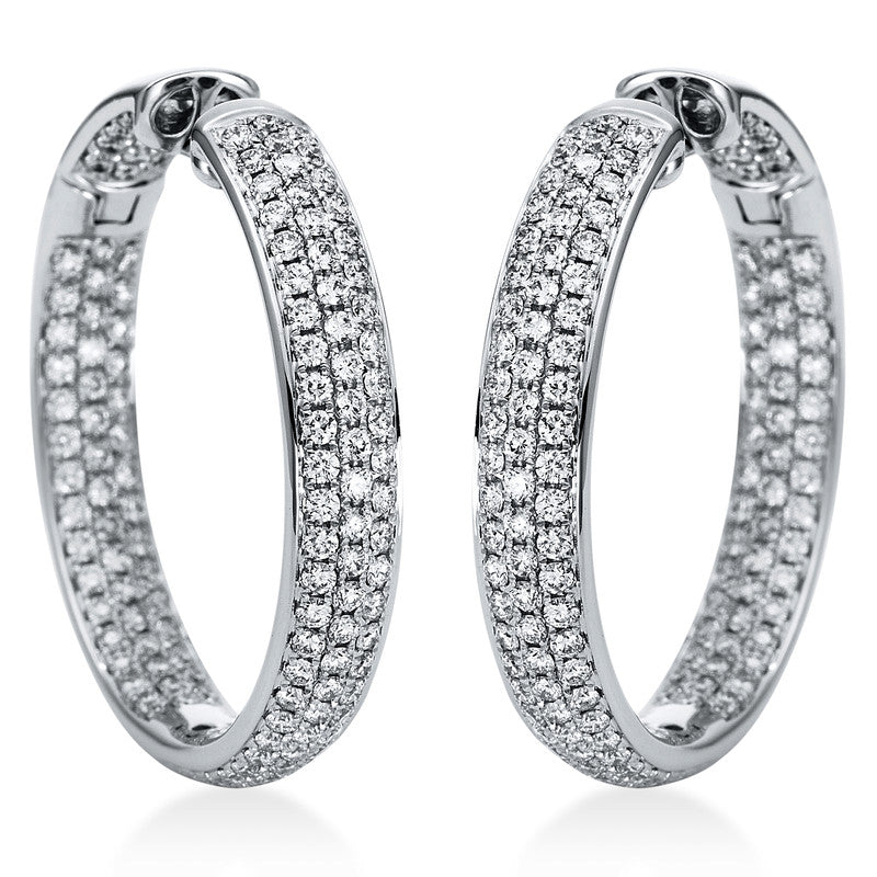 Creolen    aus 750/-18 Karat Weißgold mit 284 Diamanten 2