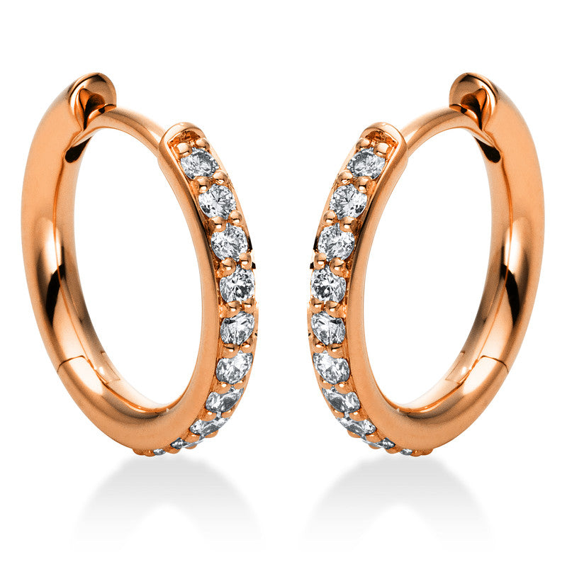 Creolen    aus 750/-18 Karat Gelbgold mit 20 Diamanten 0