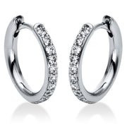 Creolen    aus 750/-18 Karat Weißgold mit 20 Diamanten 0
