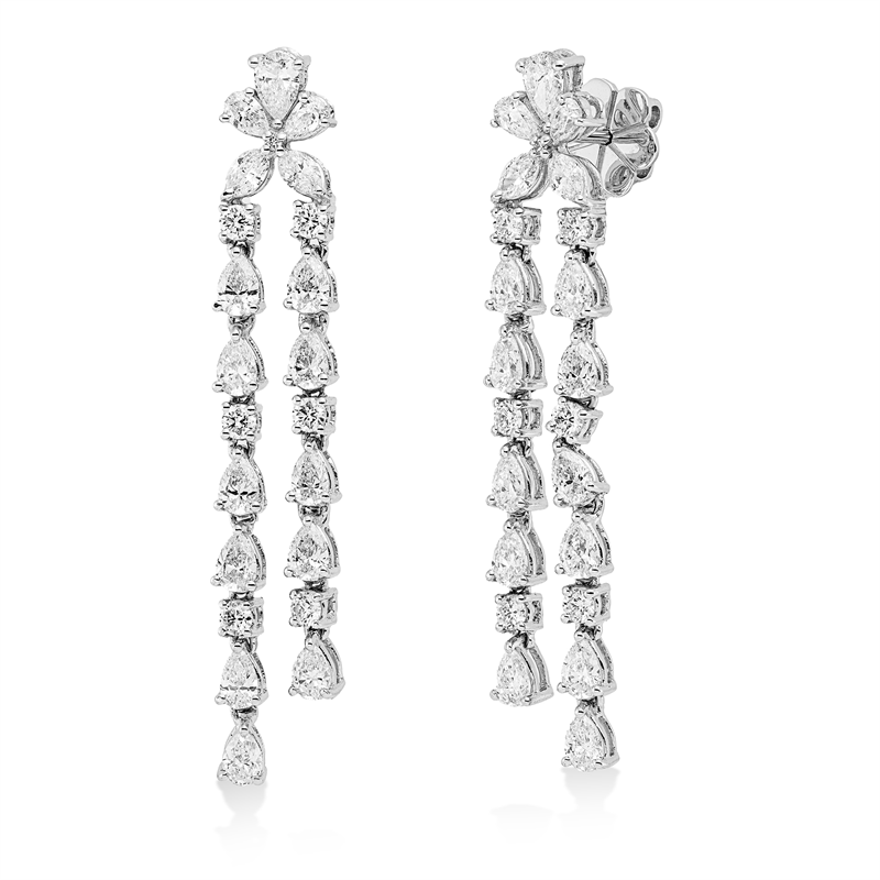 Ohrschmuck    aus 750/-18 Karat Weißgold mit 46 Diamanten 4