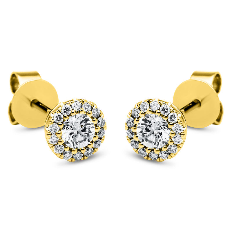 Ohrstecker    aus 585/-14 Karat Gelbgold mit 30 Diamanten 0