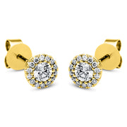 Ohrstecker    aus 585/-14 Karat Gelbgold mit 30 Diamanten 0