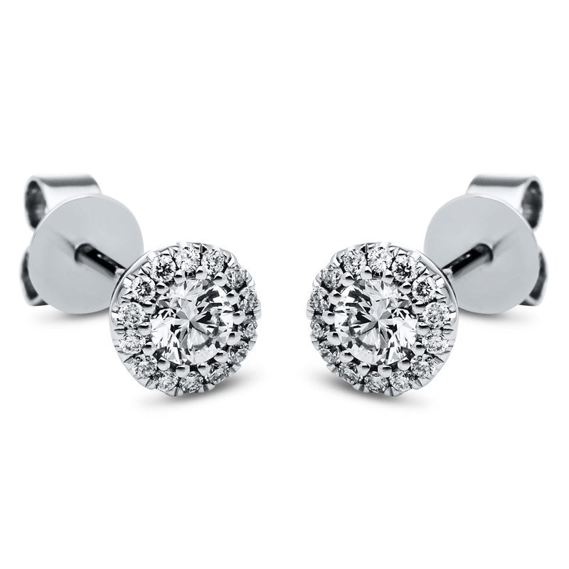 Ohrstecker    aus 585/-14 Karat Weißgold mit 30 Diamanten 0
