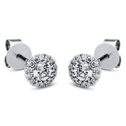 Ohrstecker    aus 585/-14 Karat Weißgold mit 30 Diamanten 0
