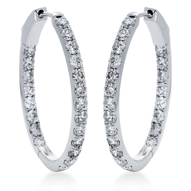Creolen    aus 750/-18 Karat Weißgold mit 42 Diamanten 3