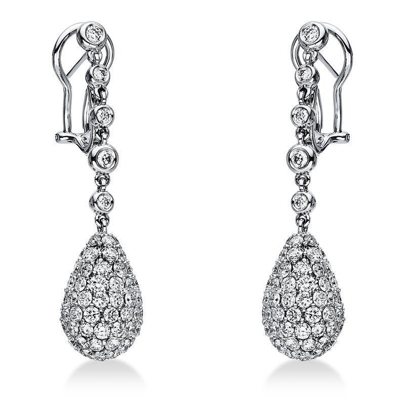 Ohrschmuck    aus 750/-18 Karat Weißgold mit 198 Diamanten 7