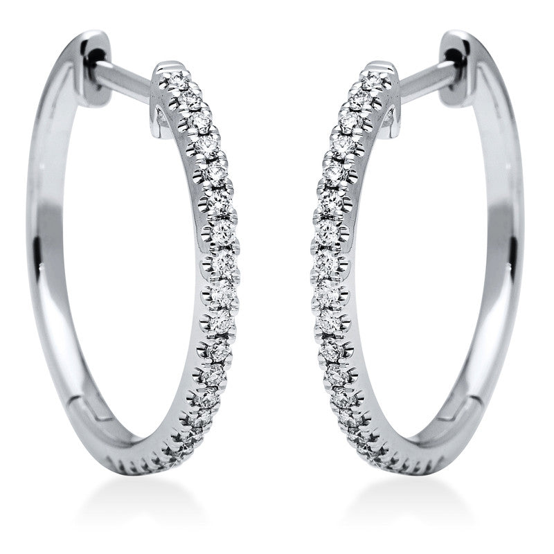 Creolen    aus 750/-18 Karat Weißgold mit 42 Diamanten 0