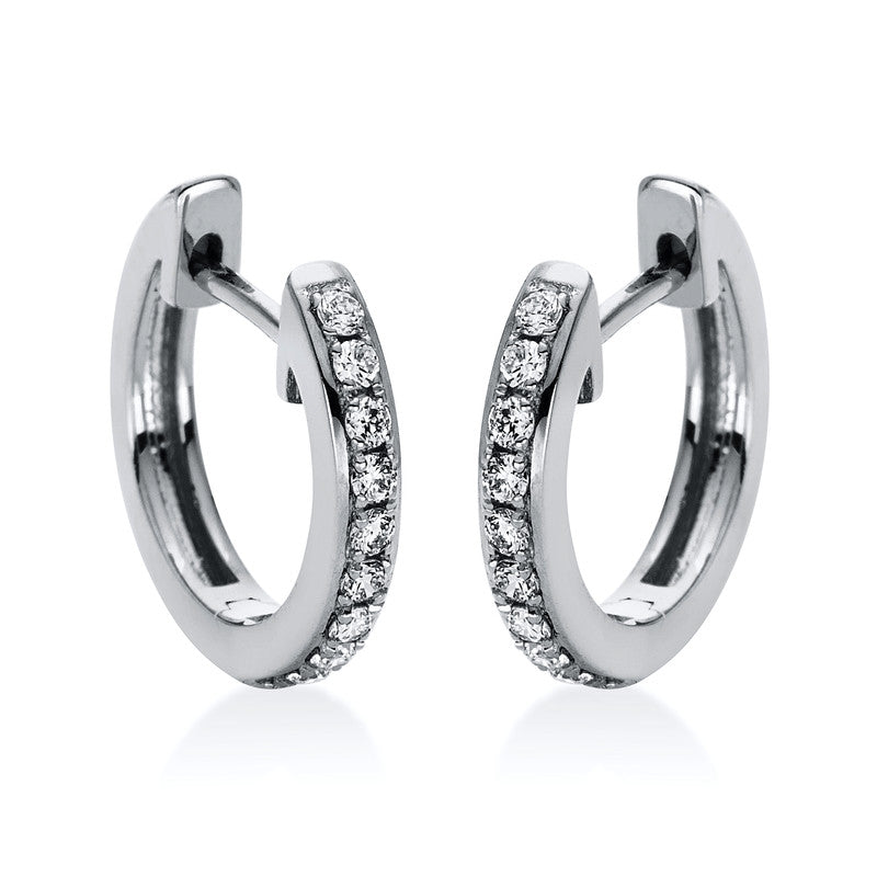 Creolen    aus 750/-18 Karat Weißgold mit 20 Diamanten 0