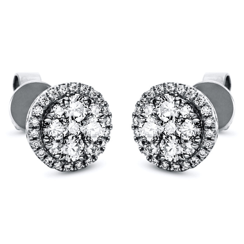 Ohrstecker    aus 750/-18 Karat Weißgold mit 62 Diamanten 0