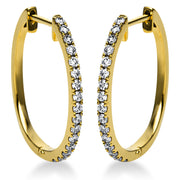 Creolen    aus 750/-18 Karat Gelbgold mit 32 Diamanten 0