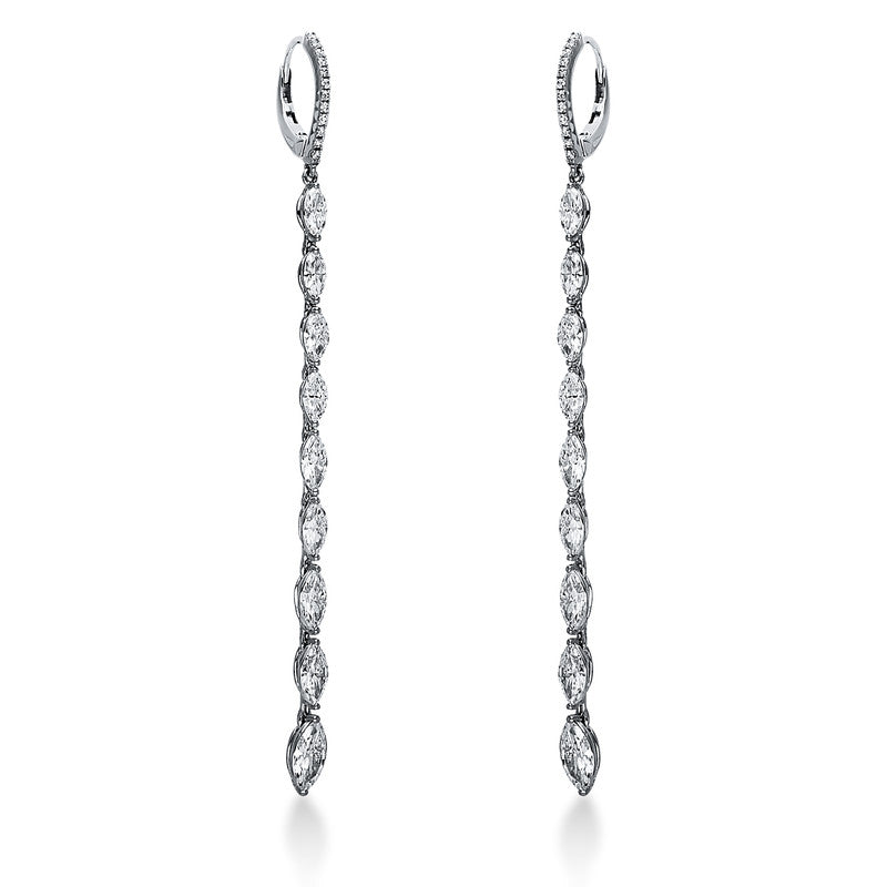 Ohrschmuck    aus 750/-18 Karat Weißgold mit 42 Diamanten 4