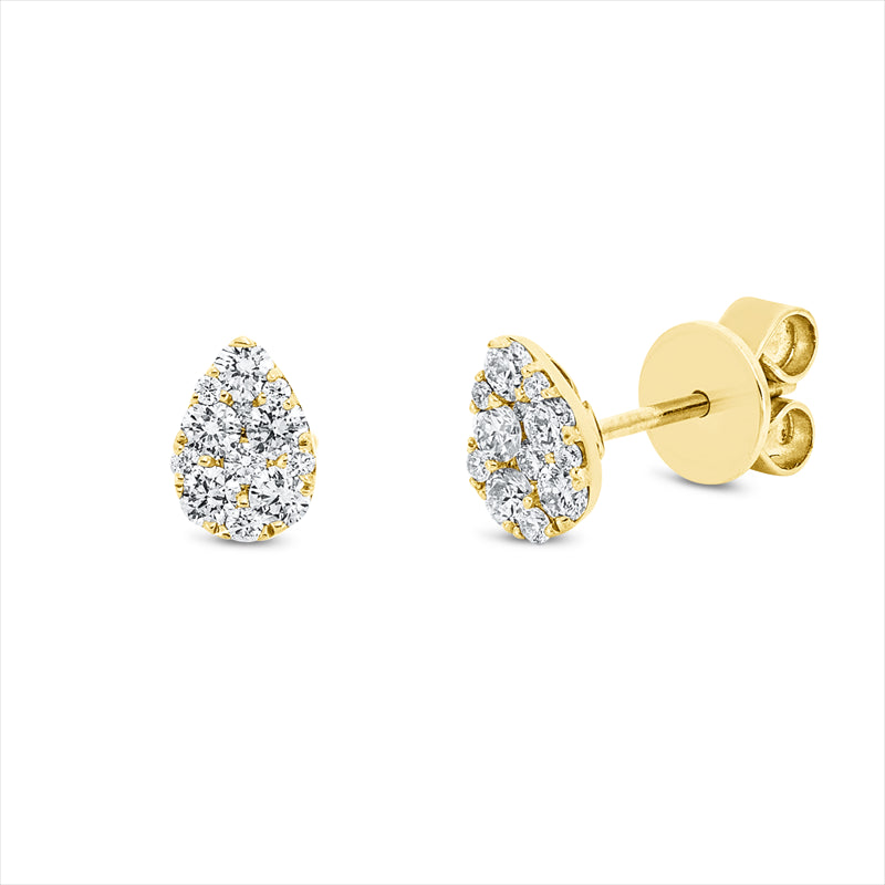 Ohrstecker    aus 750/-18 Karat Gelbgold mit 24 Diamanten 0