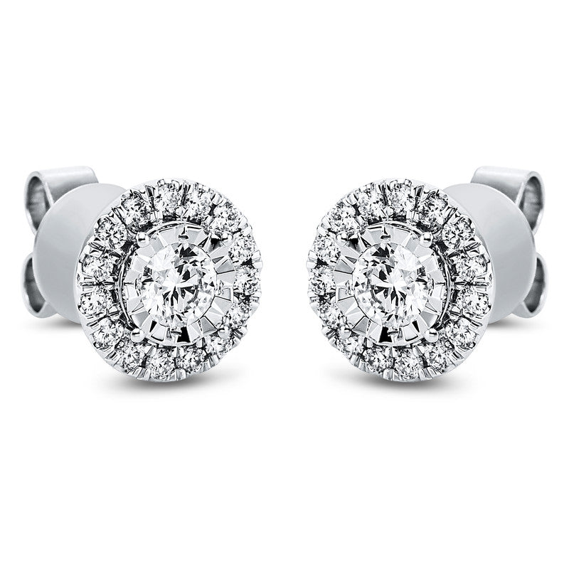 Ohrstecker    aus 750/-18 Karat Weißgold mit 32 Diamanten 0